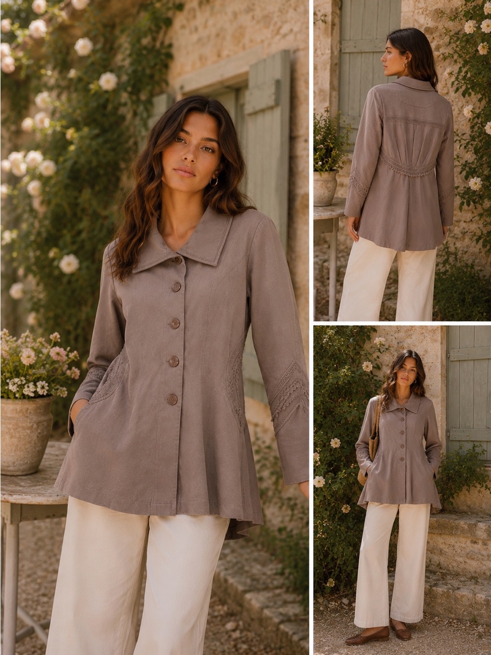 Soft Surroundings Tallulah Embroidered Jacket XS